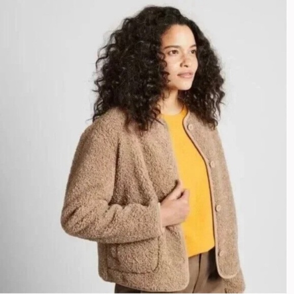 Jackets & Blazers - Uniqlo Teddy Bear Sweater Jacket
